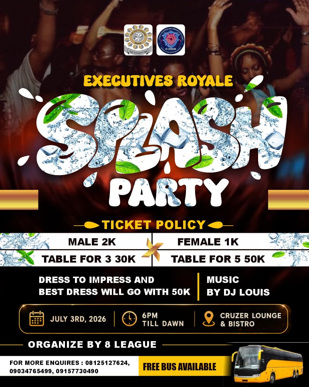 EXECUTIVE ROYAL SPLASH PARTY
